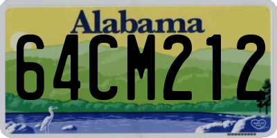 AL license plate 64CM212