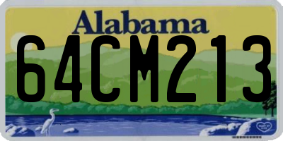 AL license plate 64CM213