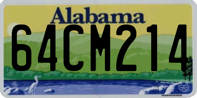 AL license plate 64CM214