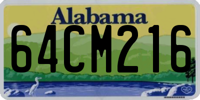 AL license plate 64CM216