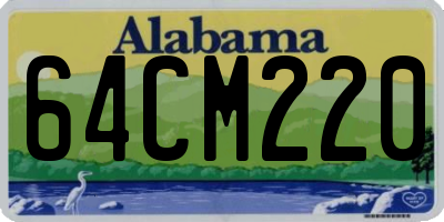 AL license plate 64CM220