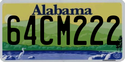 AL license plate 64CM222