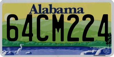 AL license plate 64CM224
