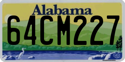 AL license plate 64CM227