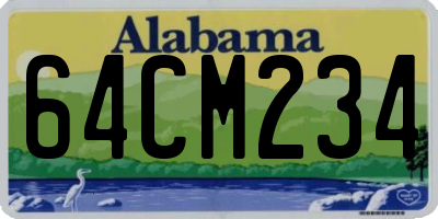 AL license plate 64CM234