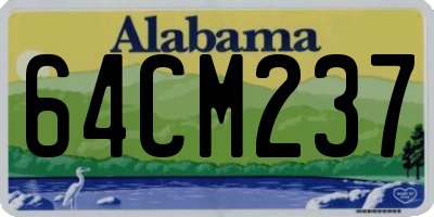 AL license plate 64CM237