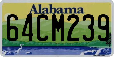 AL license plate 64CM239