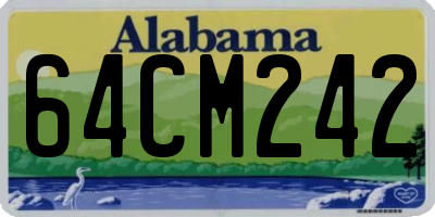 AL license plate 64CM242