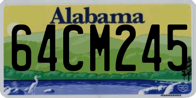 AL license plate 64CM245