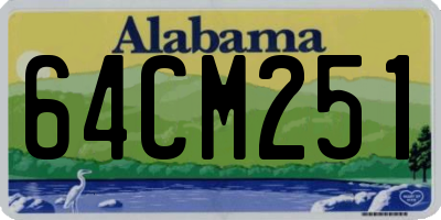 AL license plate 64CM251