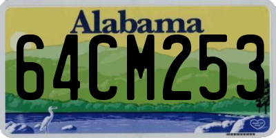 AL license plate 64CM253