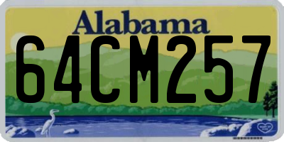 AL license plate 64CM257