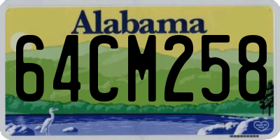 AL license plate 64CM258