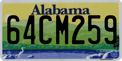 AL license plate 64CM259