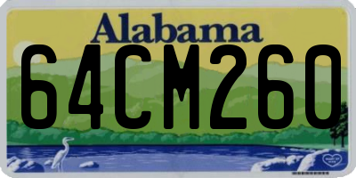 AL license plate 64CM260