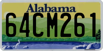 AL license plate 64CM261