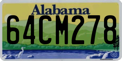 AL license plate 64CM278