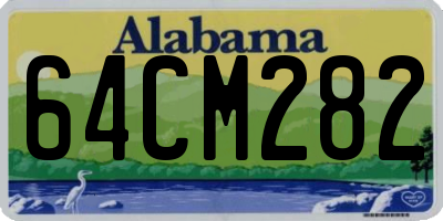 AL license plate 64CM282