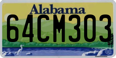 AL license plate 64CM303