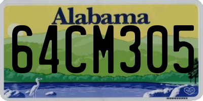 AL license plate 64CM305