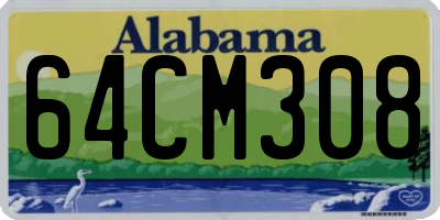 AL license plate 64CM308