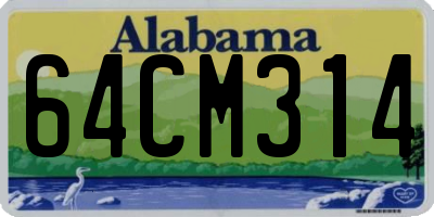 AL license plate 64CM314