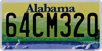 AL license plate 64CM320