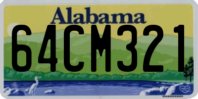 AL license plate 64CM321