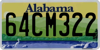AL license plate 64CM322