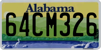 AL license plate 64CM326