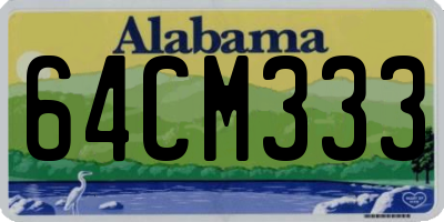 AL license plate 64CM333
