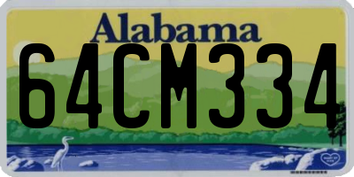 AL license plate 64CM334