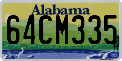 AL license plate 64CM335