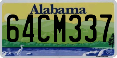 AL license plate 64CM337