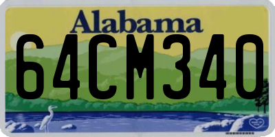 AL license plate 64CM340
