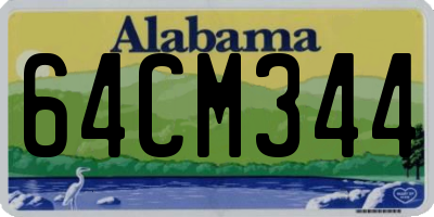 AL license plate 64CM344