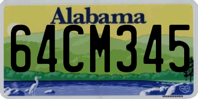 AL license plate 64CM345