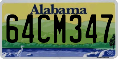 AL license plate 64CM347