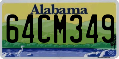 AL license plate 64CM349