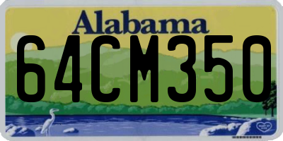 AL license plate 64CM350