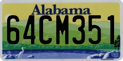 AL license plate 64CM351