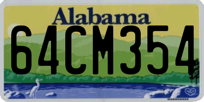 AL license plate 64CM354