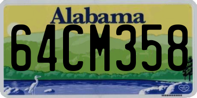 AL license plate 64CM358