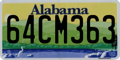 AL license plate 64CM363