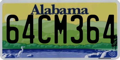 AL license plate 64CM364