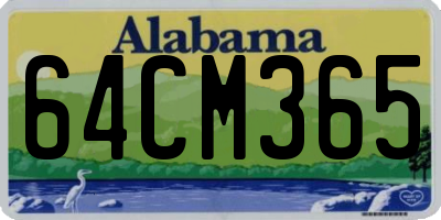 AL license plate 64CM365
