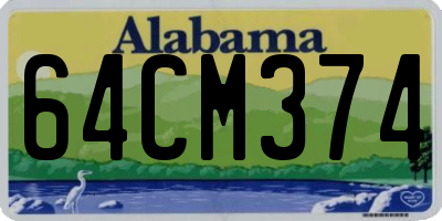 AL license plate 64CM374