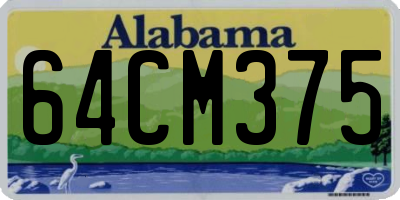 AL license plate 64CM375