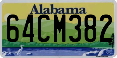 AL license plate 64CM382