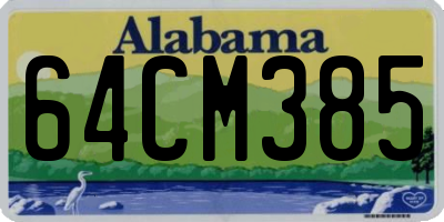 AL license plate 64CM385